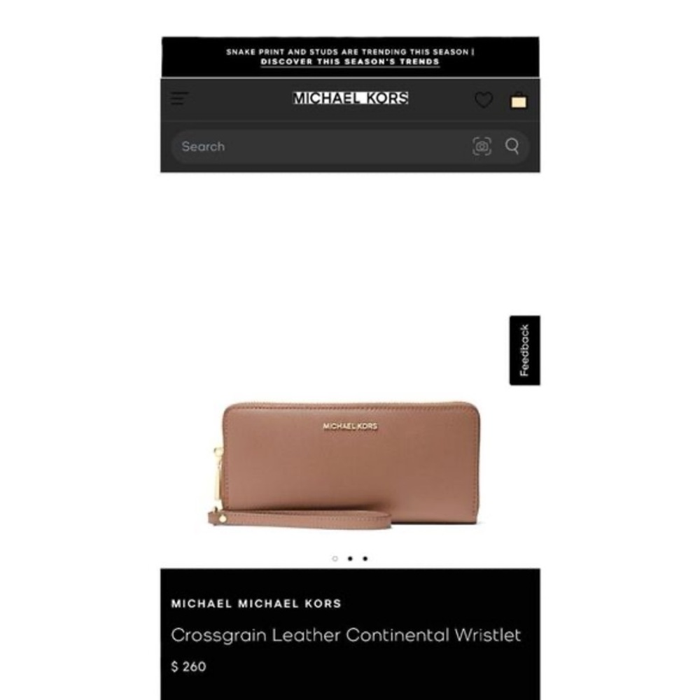 Michael Kors Dusty Rose Leather Wristlet